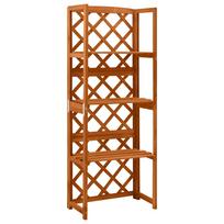 vidaXL Treliažas su lentynomis, 55x30x140cm, eglės medienos masyvas