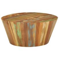 vidaXL Kavos staliukas, skersmuo 65x31cm, perdirbtos medienos masyvas