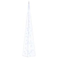 vidaXL Akrilinė LED dekoracija kūgis, mėlynos spalvos, 90cm