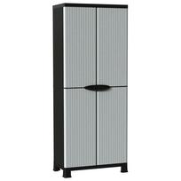 vidaXL Plastikinė spintelė, 68x39x171,5cm, ratano dizaino
