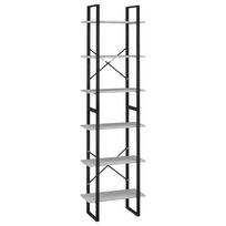 vidaXL Sandėliavimo lentynos, 2vnt., pilkos, 60x30x210cm, mediena
