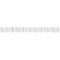 vidaXL Vielinė tinklinė tvora, žalia, 2x25m, galvanizuotas plienas