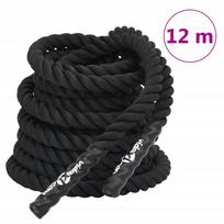 vidaXL Kovos virvė, juoda, 12 m, 9 kg, poliesteris