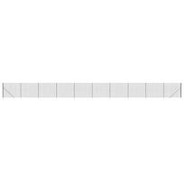 vidaXL Vielinė tinklinė tvora su smaigais, antracito spalvos, 2,2x25m