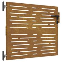 vidaXL Sodo vartai, 85x100 cm, Corten plienas, kvadratinis dizainas