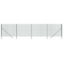 vidaXL Vielinė tinklinė tvora, žalia, 2x10m, galvanizuotas plienas