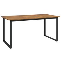 vidaXL Sodo stalas su U formos kojomis, 160x80x75cm, akacijos masyvas