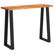 vidaXL Konsolinis staliukas su gyvu kraštu, 110x35x80cm, akacija