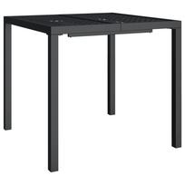 vidaXL Sodo stalas, antracito spalvos, 80x80x72cm, plienas