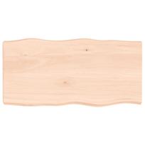 vidaXL Stalviršis, 80x40x(2-6) cm, medienos masyvas, su gyvu kraštu