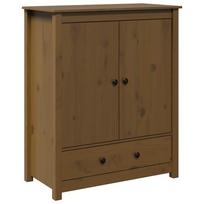vidaXL Komoda, medaus ruda, 83x41,5x100cm, pušies medienos masyvas