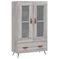 vidaXL Komoda, pilkos ąžuolo spalvos, 69,5x31x115cm, apdirbta mediena