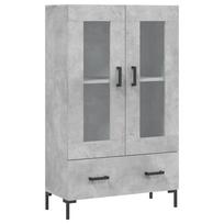 vidaXL Komoda, betono pilkos spalvos, 69,5x31x115cm, apdirbta mediena