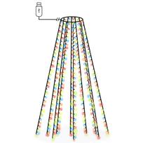 vidaXL Kalėdų eglutės girlianda su 250 spalvotų LED lempučių, 250cm