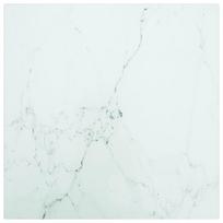 vidaXL Stalviršis, baltas, 30x30cm, grūdintas stiklas, 6mm