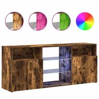 vidaXL TV spintelė su LED apšvietimu, dūminio ąžuolo, 120x30x50cm