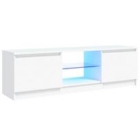 vidaXL TV spintelė su LED apšvietimu, baltos spalvos, 120x30x36cm