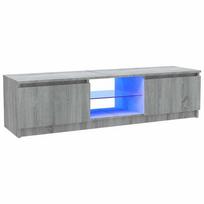 vidaXL TV spintelė su LED apšvietimu, pilka ąžuolo, 120x30x36cm