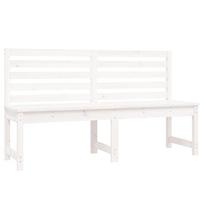 vidaXL Sodo suoliukas, baltas, 157,5cm, pušies medienos masyvas