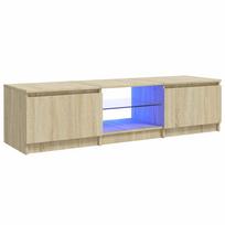 vidaXL Televizoriaus spintelė su LED apšvietimu, ąžuolo, 140x40x36cm