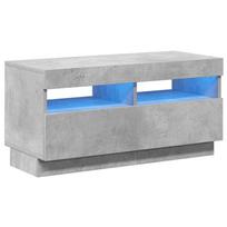 vidaXL Televizoriaus spintelė su LED, betono pilka, 80x35x40cm