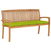 vidaXL Sudedamas sodo suoliukas su pagalvėle, 159 cm, tikmedis