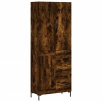 vidaXL Komoda, dūminio ąžuolo spalvos, 69,5x34x180cm, apdirbta mediena