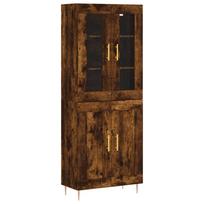 vidaXL Komoda, dūminio ąžuolo spalvos, 69,5x34x180cm, apdirbta mediena