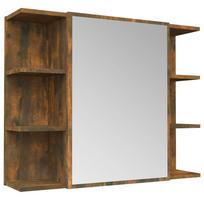 vidaXL Veidrodinė vonios spintelė, ąžuolo, 80x20,5x64cm, mediena