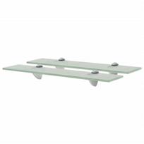 vidaXL Pakabinamos lentynos, 2vnt., 50x20cm, stiklas, 8mm (243796x2)