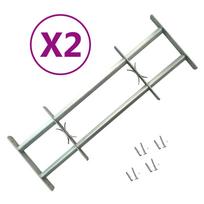 vidaXL Reguliuojamos apsauginės grotelės langams, 2vnt., 700-1050mm