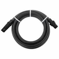 vidaXL Siurbimo žarna su PVC jungtimis, juodos spalvos, 1", 4m, PVC