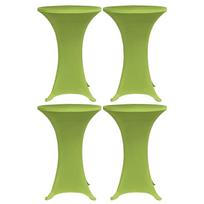 vidaXL Staltiesės, 4vnt., žalios sp., 60cm, įtempiamos (2x131431)