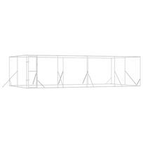 vidaXL Lauko voljeras šunims, sidabrinis, 8x4x2m, plienas