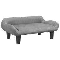 vidaXL Vaikiška sofa, šviesiai pilkos spalvos, 70x40x24cm, aksomas