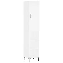 vidaXL Komoda, baltos spalvos, 34,5x34x180cm, apdirbta mediena