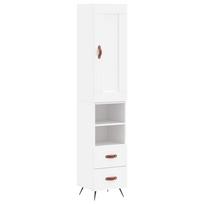 vidaXL Komoda, baltos spalvos, 34,5x34x180cm, apdirbta mediena