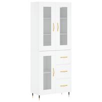 vidaXL Komoda, baltos spalvos, 69,5x34x180cm, apdirbta mediena