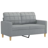 vidaXL Dvivietė sofa, šviesiai pilkos spalvos, 120cm, audinys