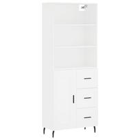vidaXL Komoda, baltos spalvos, 69,5x34x180cm, apdirbta mediena