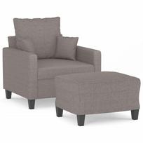 vidaXL Krėslas su pakoja, taupe spalvos, 60cm, audinys