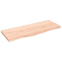 vidaXL Stalviršis, 100x40x(2-4)cm, neapdorotas ąžuolo medienos masyvas