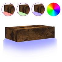 vidaXL Televizoriaus spintelė su LED lemputėmis, dūminė, 60x35x15,5cm