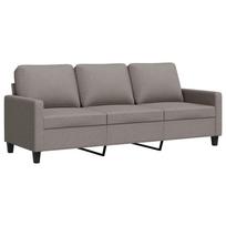 vidaXL Trivietė sofa, taupe spalvos, 180cm, audinys