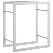 vidaXL Stovas malkoms, 50x28x56cm, nerūdijantis plienas
