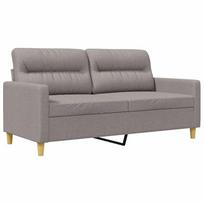 vidaXL Dvivietė sofa, taupe spalvos, 140cm, audinys