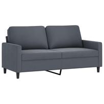 vidaXL Dvivietė sofa, tamsiai pilkos spalvos, 140cm, aksomas