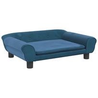 vidaXL Vaikiška sofa, mėlynos spalvos, 70x45x26cm, aksomas