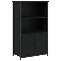 vidaXL Komoda, juodos spalvos, 62x32x103,5cm, apdirbta mediena