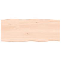 vidaXL Stalviršis, 100x40x(2-6) cm, medienos masyvas, su gyvu kraštu